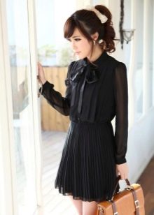 Ruffled black dress shirt