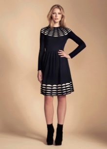 Black flared dress