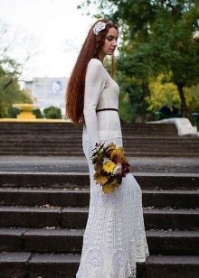 Knitted wedding dress of Anna Radaeva