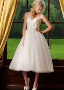 Midi High Waisted Wedding Dress