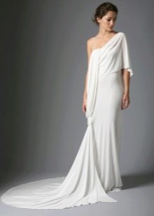 High-waisted wedding dress in the style of Natasha Rostova