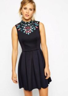 Knitted dress decorated with stones