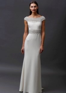White jersey dress to the floor