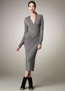 Draped jersey dress