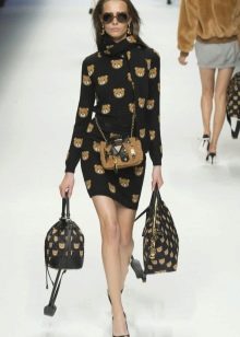 Printed jersey dress