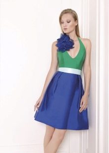 example of a flower from fabric on a short dress
