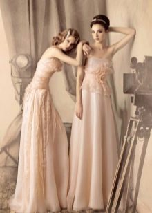 Wedding dress with fabric flower