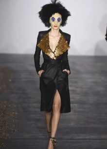 Leather wrap dress