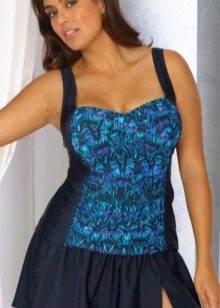 Bathing dress for women with pear figure