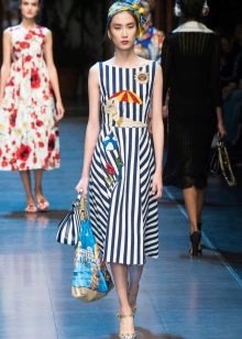 Midi dress in nautical style
