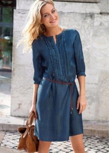 Summer denim shirt dress