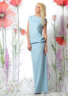 Summer jersey dress to the floor