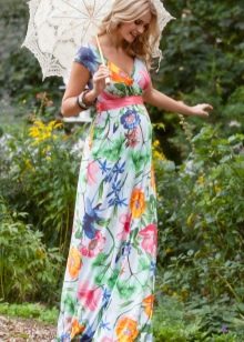 Summer dress for pregnant women with print