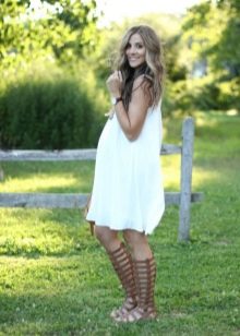 Summer dress for pregnant women white