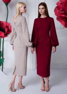 Autumn midi office dress