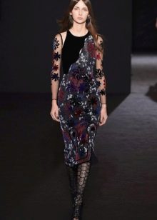 Autumn Sheer Sleeve Sheath Dress
