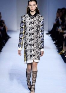 Geometric print autumn dress