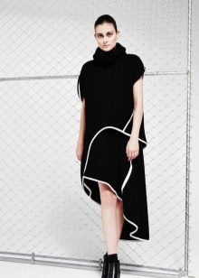 Short asymmetrical autumn dress