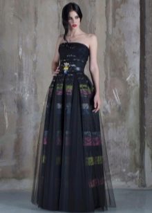 Strapless dress lush black