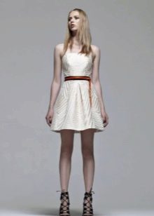 Strapless dress white lush