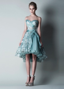 Turquoise strapless dress