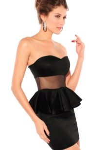 Short peplum bustier dress