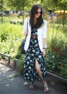 Dress-robe in combination with a jacket
