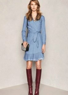 Denim robe