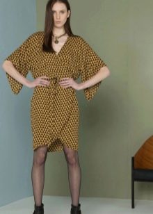 Wrap Dress with Wide Sleeves