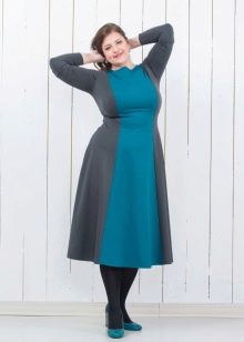 Jersey dress for chubby a-line