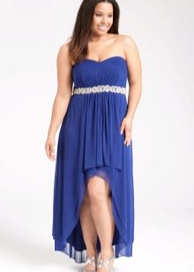 Jersey dress for full hi-lo
