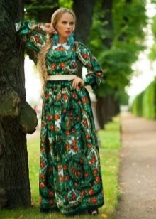 Robe châle verte