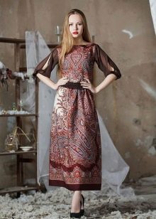 Robe de châles Pavloposad à manches transparentes