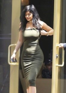 Strapless jersey dress