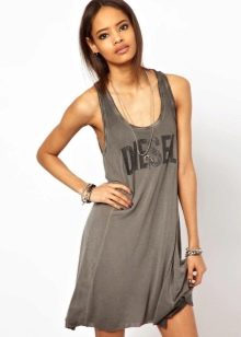 Short sleeveless shirt dress