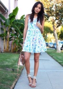 Short summer dress with a skirt sun