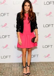 Leather jacket for a dress with a low waist