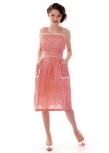 Dress-sundress from coarse calico