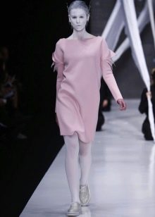 Short viscose wool dress