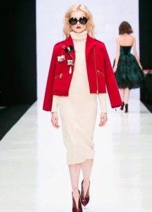 Woolen dress with jacket