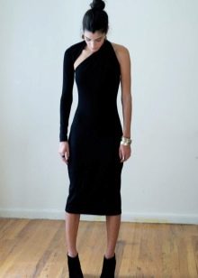 Merison wool dress, asymmetric
