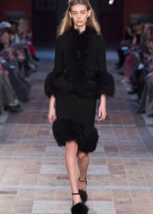 Fringed wool dress