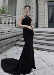 Robe de soirée sirène en crêpe de Chine
