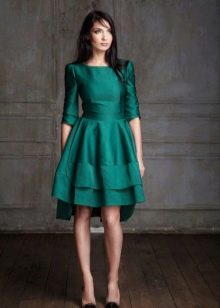 Robe crêpe de Chine verte