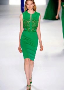 Robe droite en crêpe de Chine