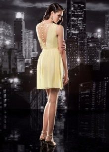 Short dress with open back evening
