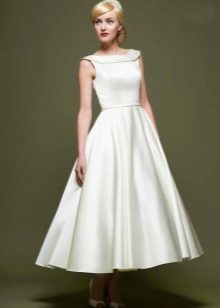 60s Wedding Satin Dress