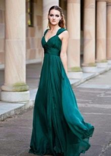 Empire style dress green