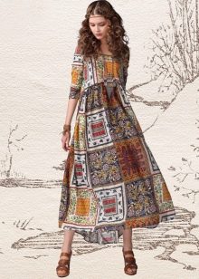 Ethno-boho a-line dress