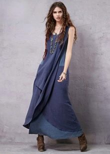 Boho dress for every day in denim
